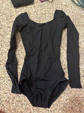 Capezio Black Long Sleeve Dance Leotard
